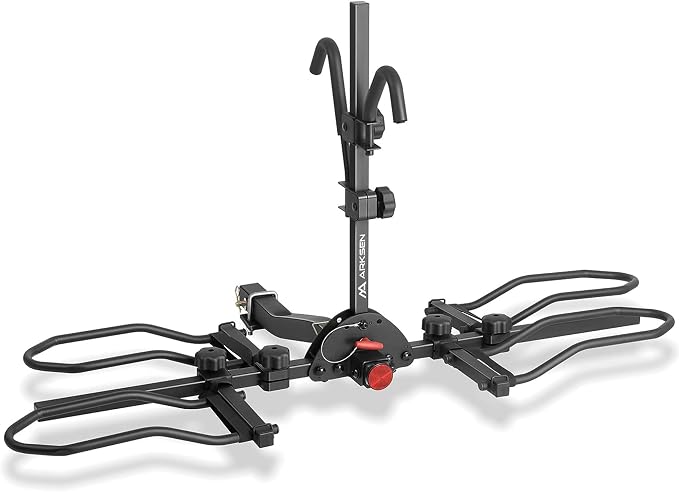 Arksen Hitch Mounted Bike Rack Smart Tilting 2-Bike Platform Style 150 lbs by ARKSEN