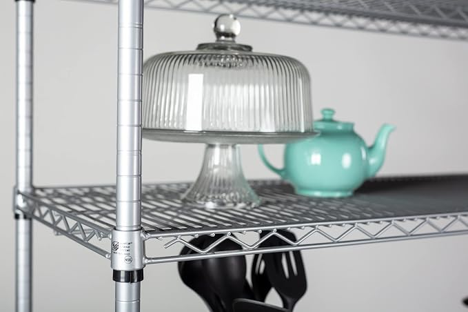 Omega 21" Deep x 24" Wide x 74" High 3 Tier Gray Starter Shelving Unit - Image 4