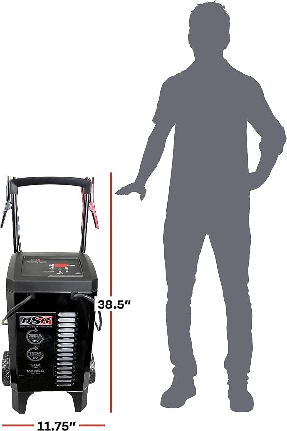 Schumacher Electric DSR Pro Series 6V / 12V Wheeled Battery Charger & Engine - Image 7