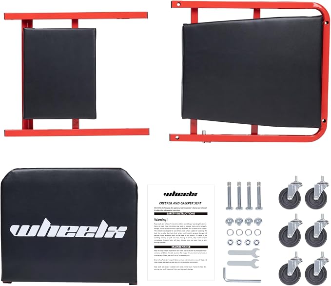 Mechanic Creeper 36 inches 3-in-1 Mode Z Seat 340lbs Capacity, Foldable Garage - Image 8