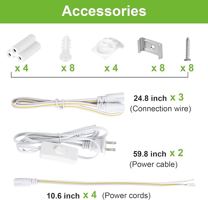 hykolity 30W 2FT LED Shop Light, 3500lm 6500K Super Bright White, Linkable - Image 5