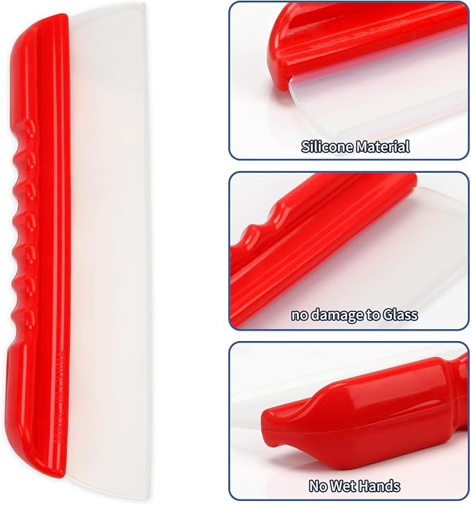 2 Pack 12inch car Squeegee, Silicone Squeegee, car Window Squeegee, Flexible - Image 3