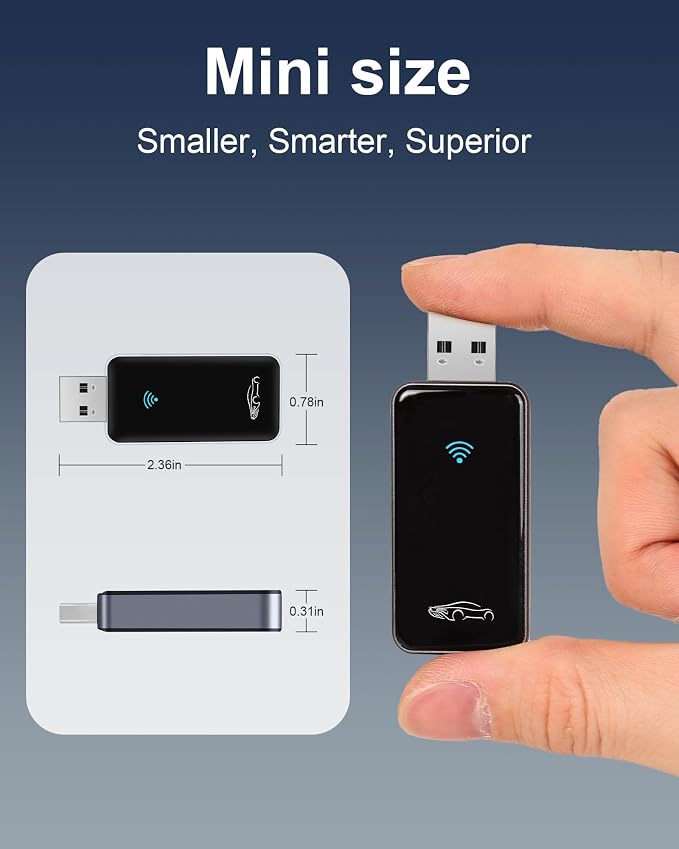 Wireless CarPlay Adapter for iPhone 6+, 2025 Upgraded Mini Carplay Wi-Fi 6 - Image 8