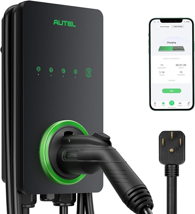 Autel Home Smart AI Level 2 EV Charger up to 40Amp, Indoor/Outdoor Fast by Autel