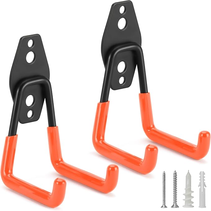 2 Pack Heavy Duty Garage Hooks Storage Organizer Wall Mount Power and Garden by LUPYJI