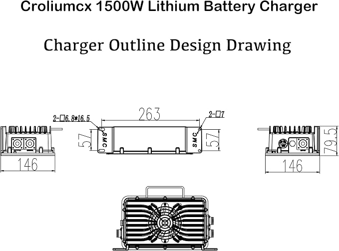 58.4Volt 20Amp Golf Cart Lithium Battery Charger LiFePO4 51.2V20A Matching - Image 6