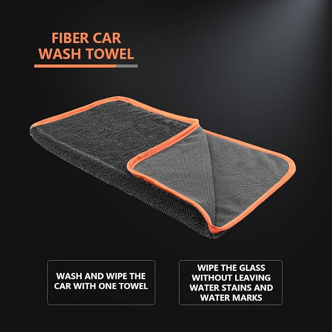 SPTA Microfiber Car Drying Towels, Cleaning Cloth Towels, Twist Pile Rapid - Image 5