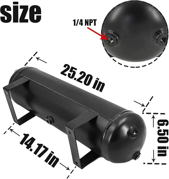 4 Gallon Air Tank for Suspension/Air Ride/Bag/Car Train Truck Horn 15 Liter - Image 2