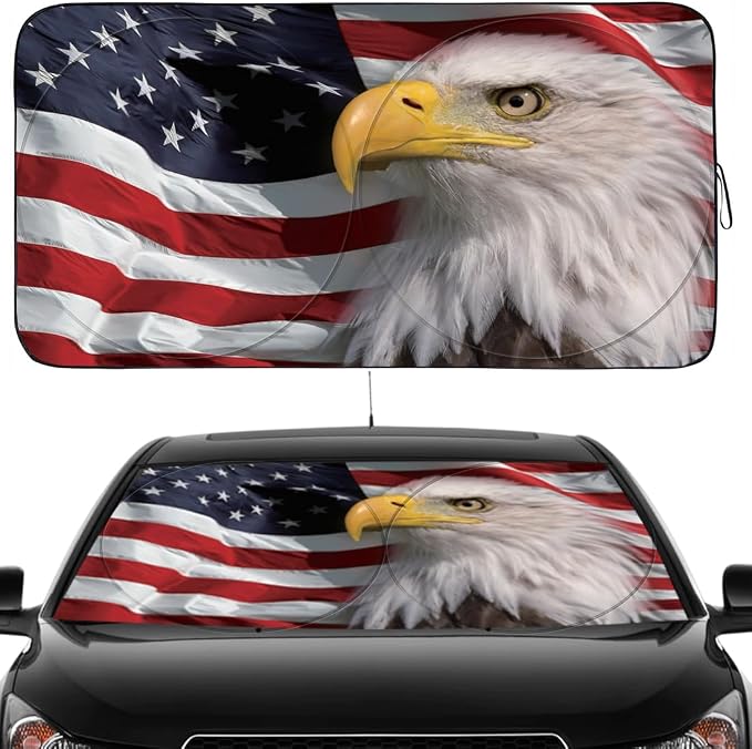 Gven Car Shade Patriotic Car Sun Shade by Gven