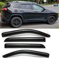 Side Window Deflector Visor Rain Guard, Outside Mount Tape-on Shatterproof Dark by Deebior