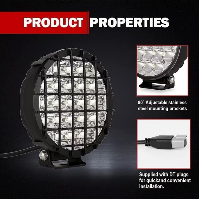BIGLION.X 6-Inch Round LED Offroad Light 2pcs 210W 32000LM Super Bright Spot - Image 3
