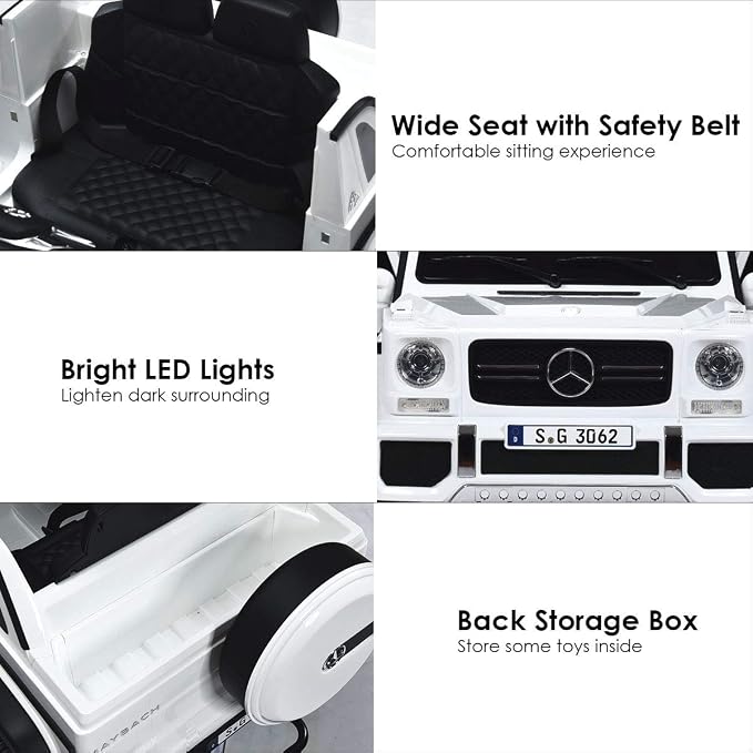 HONEY JOY Ride On Truck, Licensed Mercedes-Benz Maybach G650 Battery Powered - Image 9