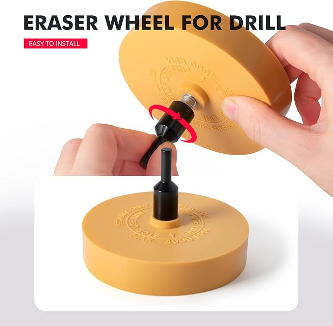 FOSHIO 2 Pack Decal Remover Eraser Wheel - Image 4