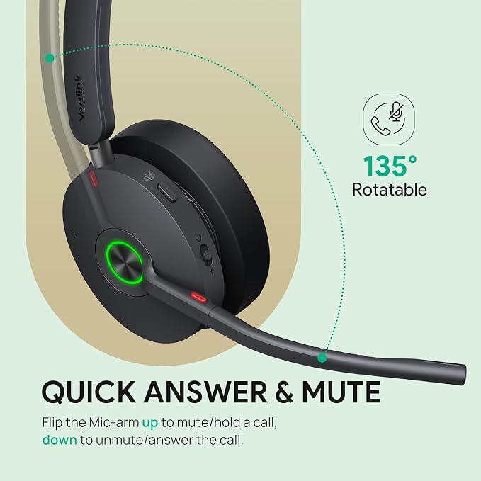 Yealink BH74 Active Noise Canceling Wireless Headset - Image 7