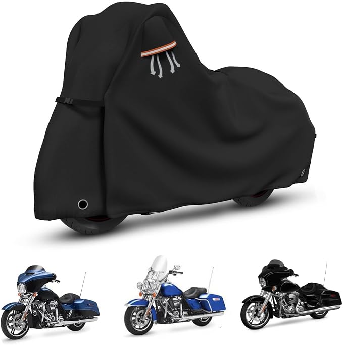 STARTWO Motorcycle Covers with Side Box Waterproof Outdoor by STARTWO