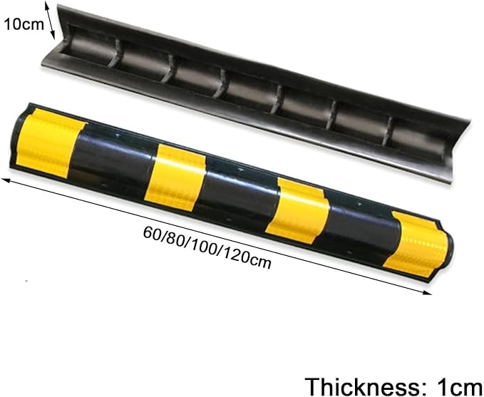 Workshop Rubber Protector, Reflective Floor Garage Edge Corner Guard, 1cm Thick - Image 2