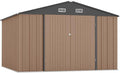 10X12FT Outdoor Metal Storage Shed, Lockable Weatherproof Garden Shed by BouPower