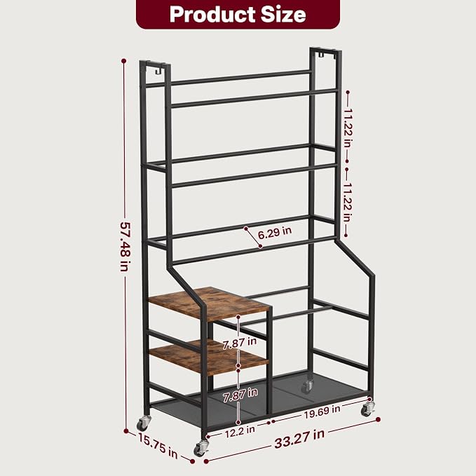 Portin 5 Tier Disc Golf Storage Rack, Disc Station Organizer - Image 2