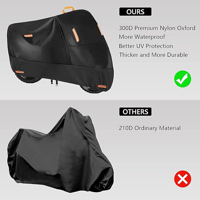 300D Oxford Heavy Duty Motorcycle Cover, Dirt Bike Cover, 96 inch XL - Image 3