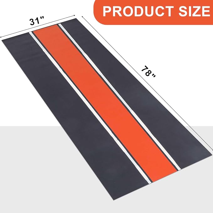 78 x 31 Inch Motorcycle Mat Garage Floor Rug Washable Parking Mats - Image 2