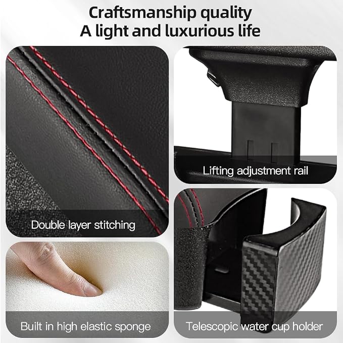 JEYODA Car Armrest Box with Cup Holder Car Central Liftable Armres Storage - Image 6