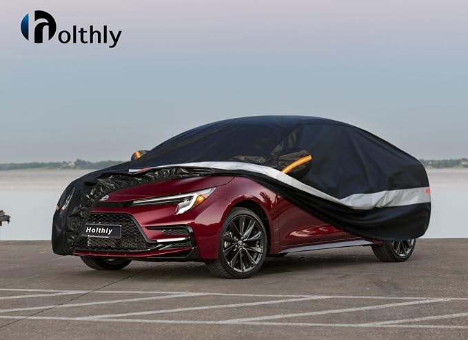 10 Layers Car Cover Custom Fit for Toyota Corolla Sedan Waterproof All Weather - Image 6