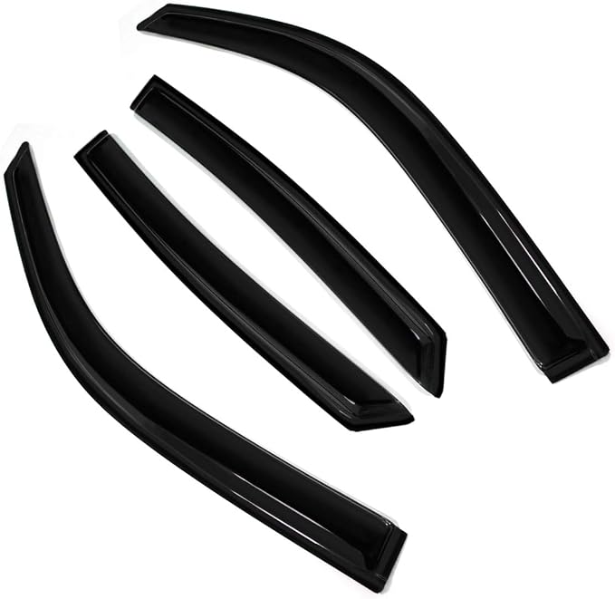 4pc Sun Rain Guards Window Visor Wind Deflector Compatible - Image 2
