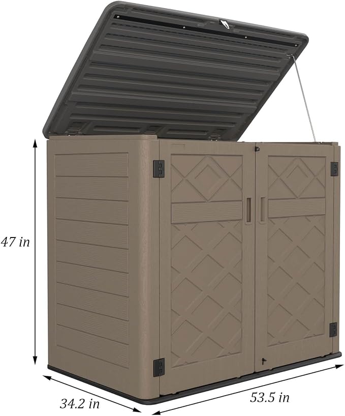 HOMSPARK Storage Shed Weather Resistance, Outdoor Storage Cabinet - Image 5