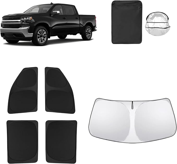 5pcs Car Window Shades for Chevrolet Silverado 2500 4WD LTZ 2020-2025 by Unknown