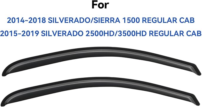 Window Visors Rain Guards for 2014-2018 Chevy Silverado/GMC Sierra 1500 Regular - Image 2