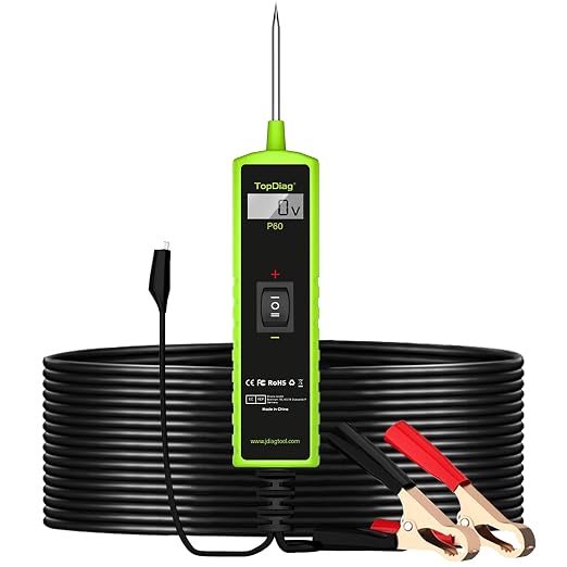 Test Light Automotive Electrical Tool, Topdiag P60 Car Circuit Tester, 12V 24V by TopDiag