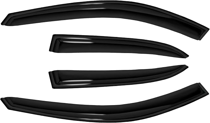 4pc Sun Rain Guards Window Visor Wind Deflector Compatible - Image 3