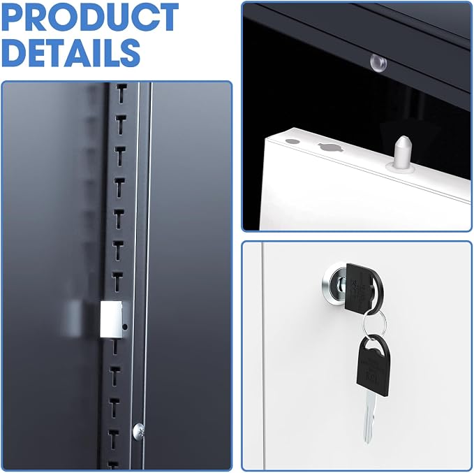 DNA MOTORING 36'' Metal Storage Cabinet, Locking Tool Cabinet - Image 7