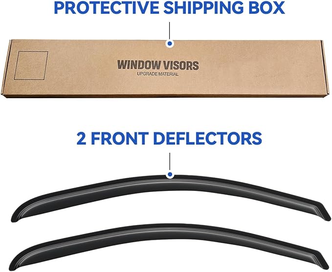 Window Visors Rain Guards for 2014-2018 Chevy Silverado/GMC Sierra 1500 Regular - Image 5