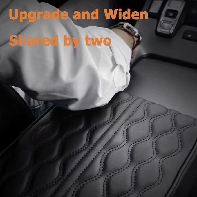 Car Center Console Cover, Memory Foam Car Armrest Cushion, Leather Arm Rest - Image 8