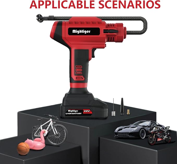 Tire Inflator 20V Cordless Mini Air Compressor DC 12V Portable Handheld Car Air - Image 5
