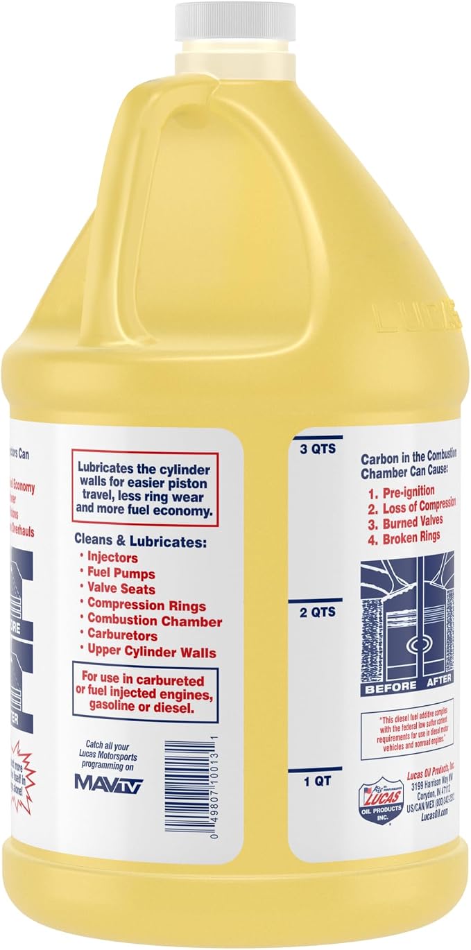 Lucas Oil Fuel Additive, Upper Cylinder Lube, System Cleaner, 1 gal Jug - Image 2