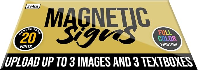 2-Pack, 30 mil Customized Vinyl Car Magnets, Personalized Magnetic Sheets - Image 2