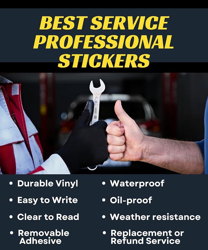 Oil Change Stickers for Windshield Personalized - Image 7