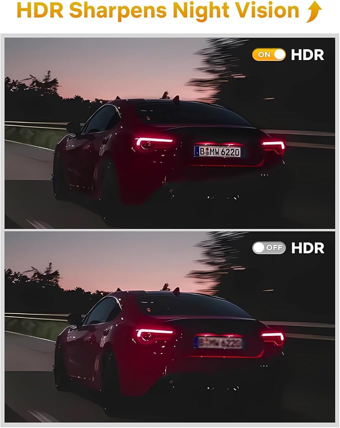 GKU Dash Cam Front and Rear, 4K 60fps＋2.5K Dashcam, STARVIS Sensor, 5G WiFi GPS - Image 4