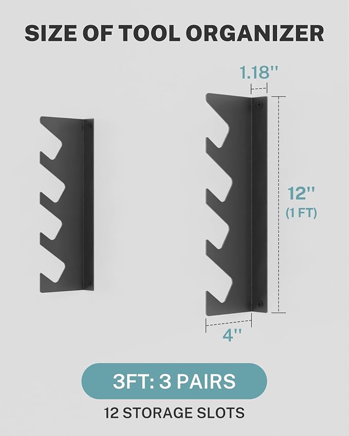 Garage Tool Organizer Wall Mount, Shed Yard Tool Organizer - Image 5