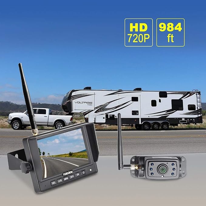 Haloview MC5111 5'' 720P HD Digital Wireless Backup Camera System 5'' LCD Rear - Image 2