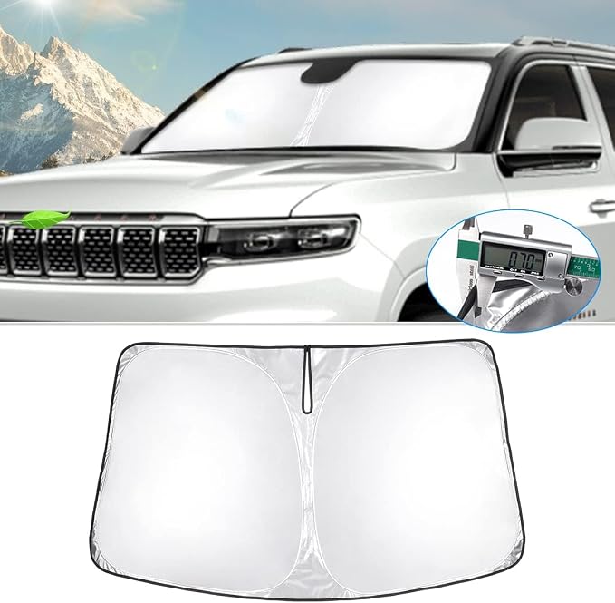 T TGBROS Windshield Sun Shade for Jeep Grand Wagoneer 2022-2024 2025 by TTGBROS