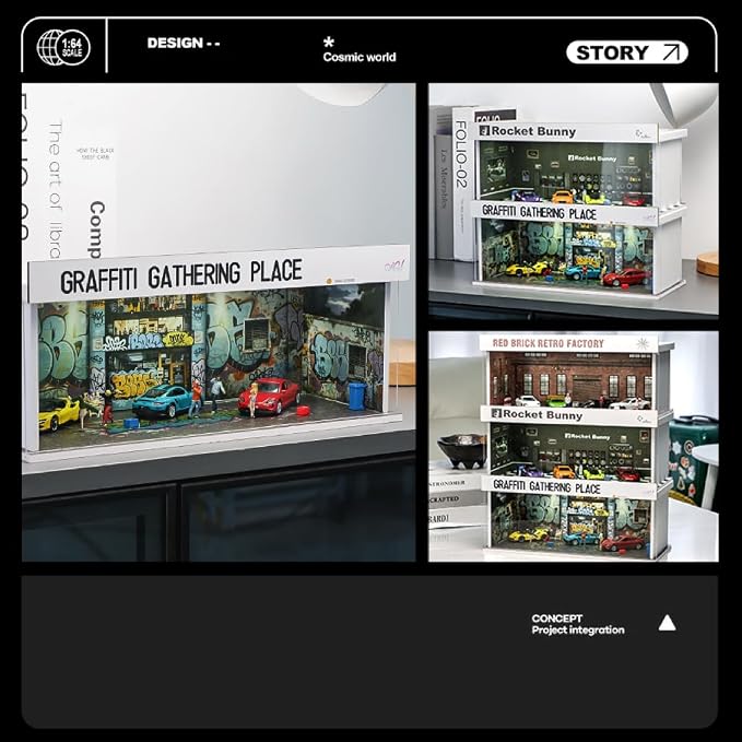 Display Case for Hot Wheels: Stackable Parking Garage for 1/64 Scale Matchbox - Image 4