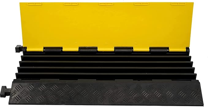 CXRCY 5 Channel Cable Protectors Ramp, 18000lbs Capacity Heavy Duty Rubber - Image 8