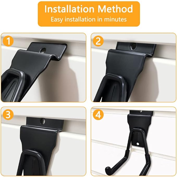 Slatwall Hooks, Slat Wall Accessories Multi Size Garage Hooks Storage Utility - Image 7