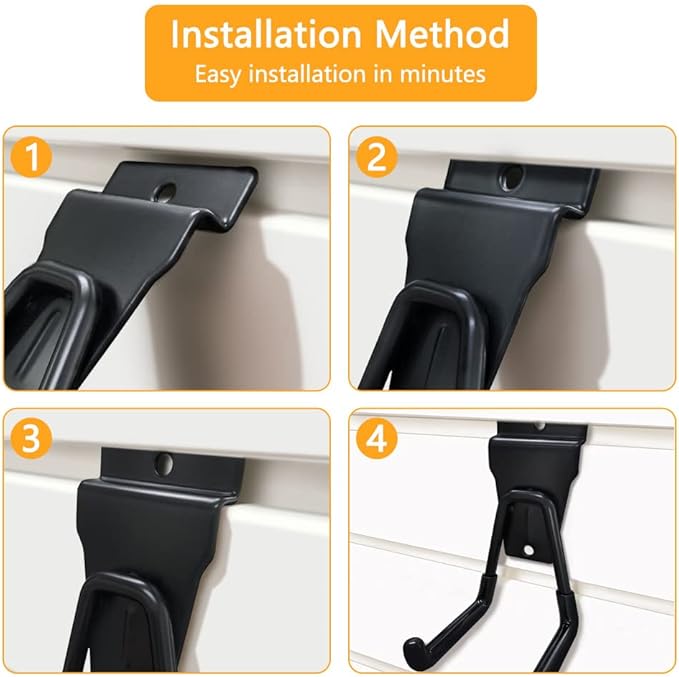 Slatwall Hooks Heavy Duty Slat Wall Accessories Garage Large J Slatwall Hooks - Image 8