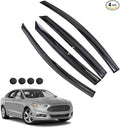 Rain Guards for Fusion 2013-2020, Tape-on Side Window Deflectors for Fusion by LETINGFAR