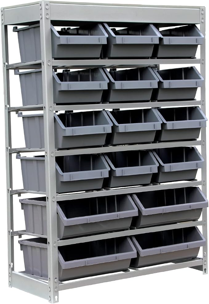King's Rack Bin Rack Storage System Heavy Duty Steel Rack Organizer Shelving by Unknown