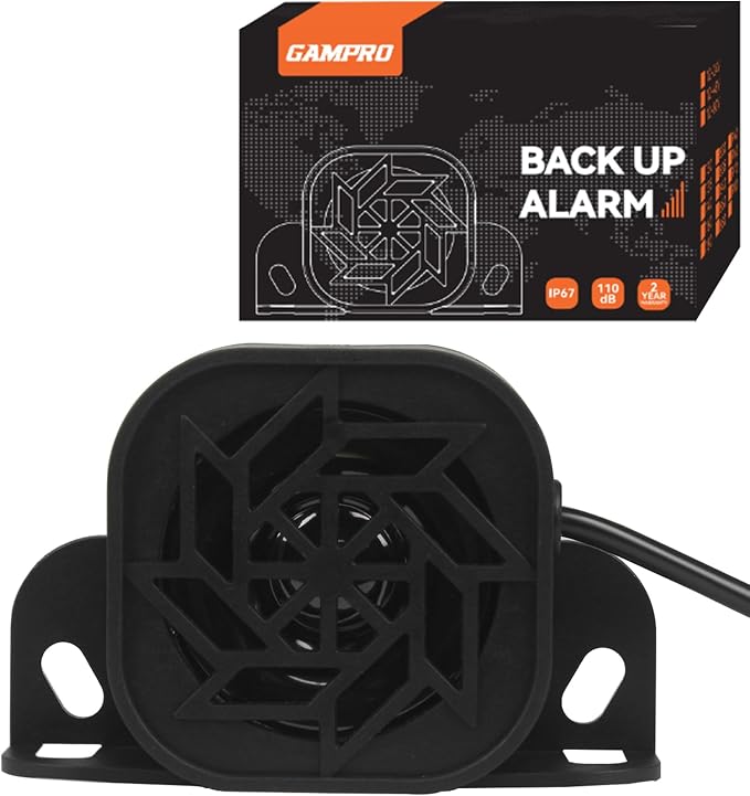 835 Back-up Alarm 12V-48V 110dB IP67 Waterproof Dust-Proof Reversing Warning by GAMPRO